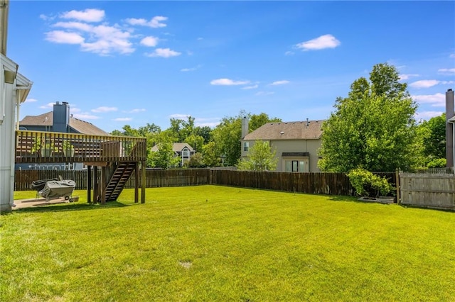 4000 SW Boulder Dr, Lees Summit, MO 64082 - fenced backyard with stairway