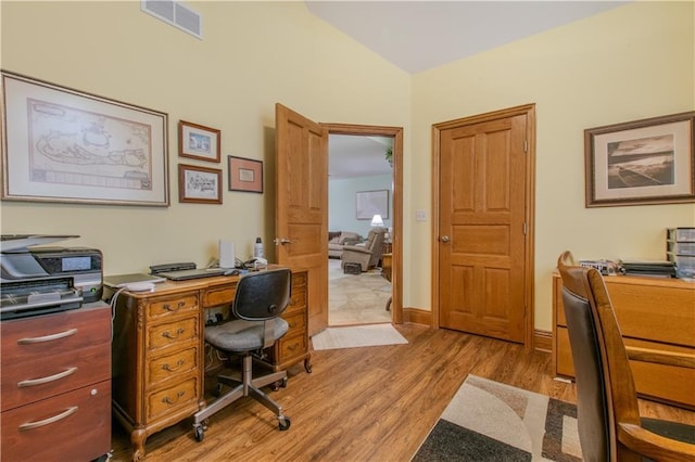 22604 Vincent St, Peculiar, MO 64078 - home office with light wood-style flooring