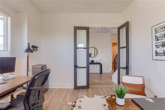 17325 Bradshaw St, Overland Park, KS 66221 - office area with baseboards and parquet floors