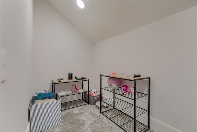 17325 Bradshaw St, Overland Park, KS 66221 - bedroom featuring vaulted ceiling and carpet
