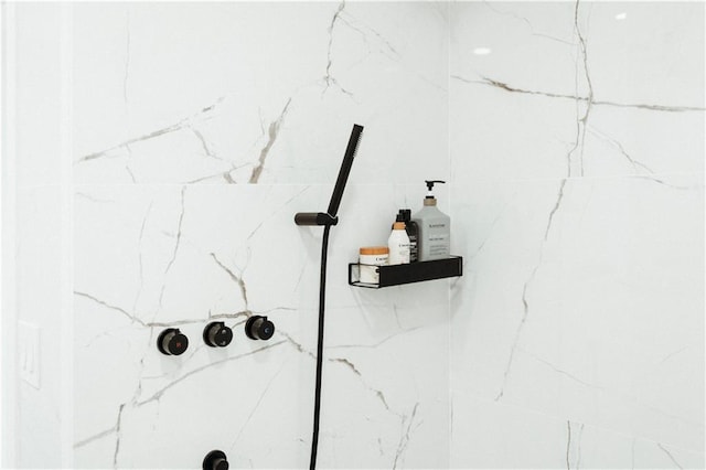 5500 Mission Rd, Fairway, KS 66205 - bathroom view of a marble finish shower