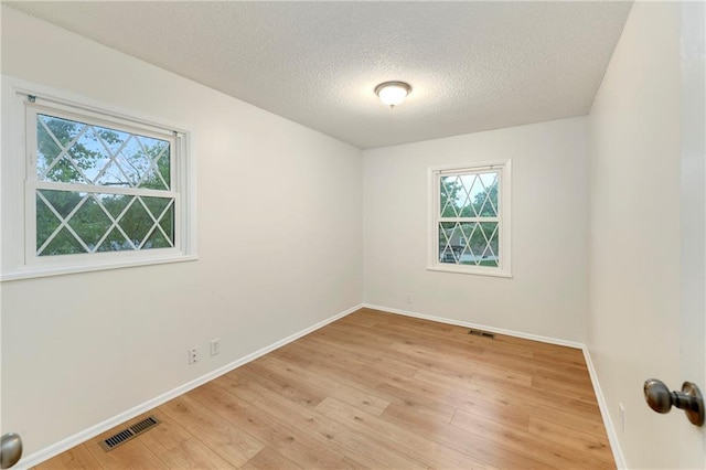 818 N Wigwam Trl, Independence, MO 64056 - empty room featuring plenty of natural light, a textured ceiling, and light wood-style flooring
