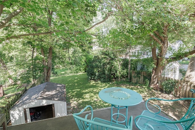2010 Eugene Field Ave, Saint Joseph, MO 64505 - view of patio featuring a storage shed
