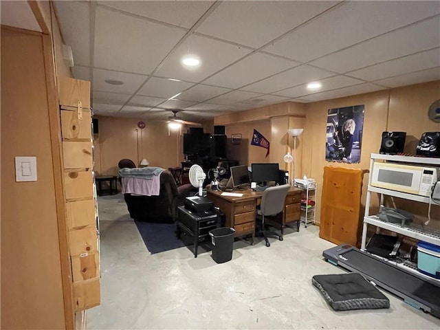 17540 W 159th Ct, Olathe, KS 66062 - office space with concrete flooring, a drop ceiling, and recessed lighting