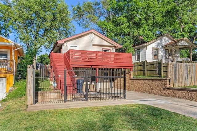 3021 Topping Ave, Kansas City, MO 64129 - gate with a deck