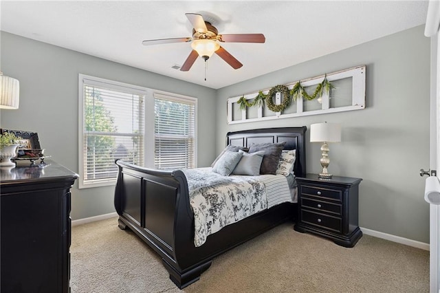 14920 S Roxburghe St, Olathe, KS 66061 - bedroom with light colored carpet and ceiling fan
