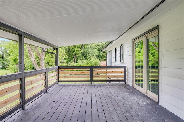 7909 Arnote Rd, Pleasant Valley, MO 64068 - deck with view of wooded area
