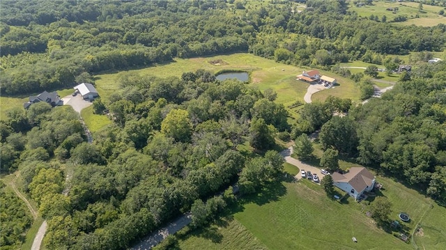 16210 Baxter Rd, Excelsior Springs, MO 64024 - aerial overview of property's location featuring a heavily wooded area and rural landscape