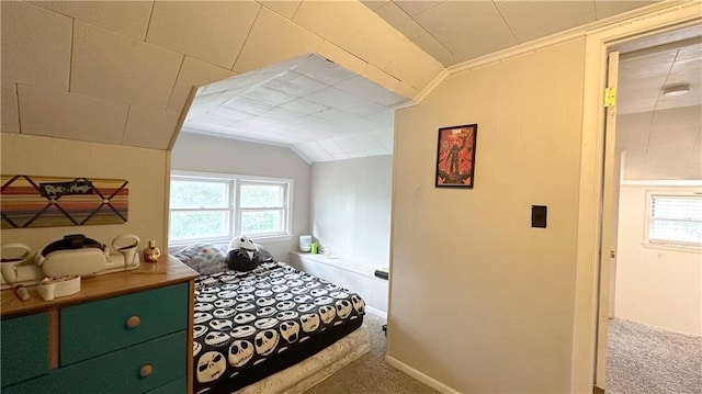 309 College St, Paola, KS 66071 - bedroom with vaulted ceiling and carpet