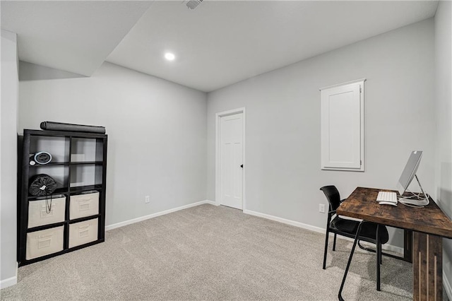 1296 NW Lindenwood Dr, Grain Valley, MO 64029 - carpeted office featuring baseboards and recessed lighting