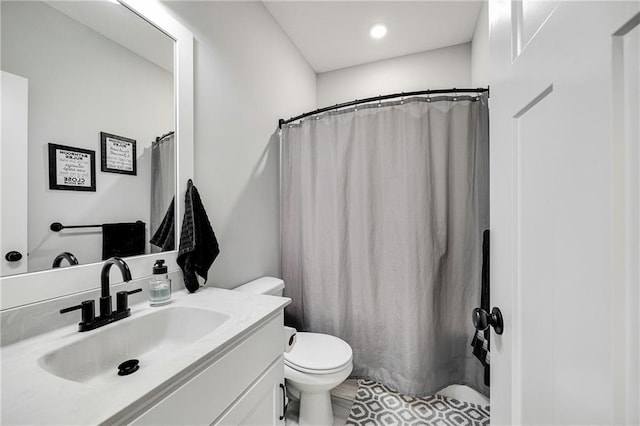 1296 NW Lindenwood Dr, Grain Valley, MO 64029 - bathroom with vanity and a shower with curtain