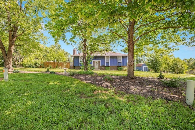 4252 SE Valleyview Ln, Holt, MO 64048 - view of yard featuring a shed
