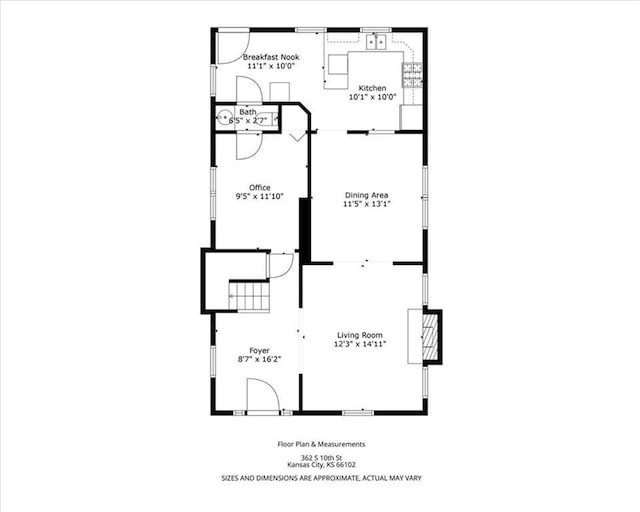 362 S 10th St, Kansas City, KS 66102 - view of property floor plan