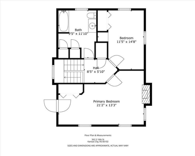 362 S 10th St, Kansas City, KS 66102 - view of property floor plan
