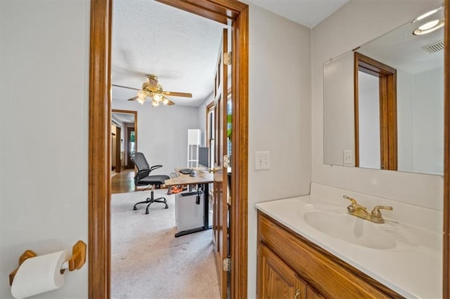 362 S 10th St, Kansas City, KS 66102 - bathroom featuring vanity and a ceiling fan