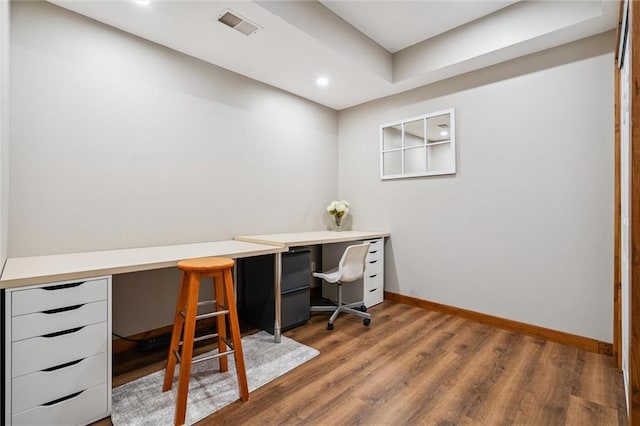 389 NW 1851st Rd, Kingsville, MO 64061 - office with wood finished floors and recessed lighting