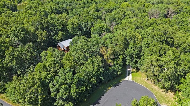 389 NW 1851st Rd, Kingsville, MO 64061 - aerial view of property and surrounding area with a forest