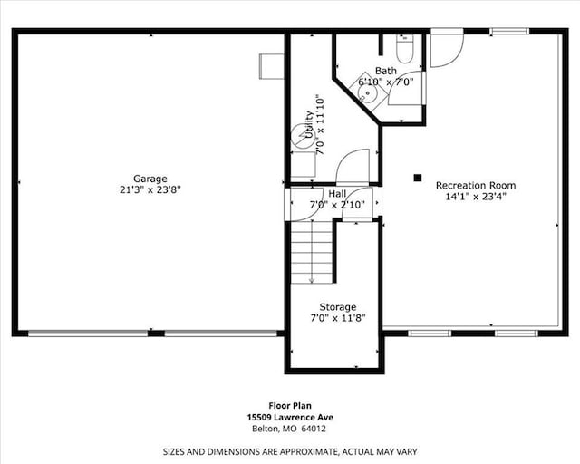 15509 Lawrence Ave, Belton, MO 64012 - view of home floor plan