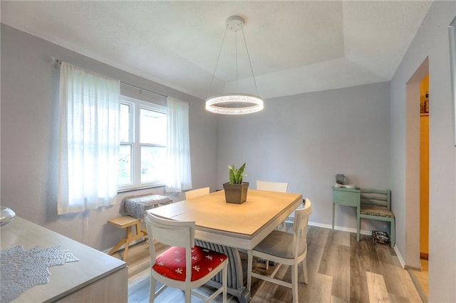 5101 NW Downing St, Blue Springs, MO 64015 - dining space with light wood-style floors and baseboards