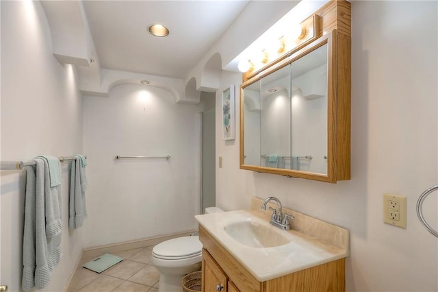 5101 NW Downing St, Blue Springs, MO 64015 - bathroom with vanity and tile patterned floors