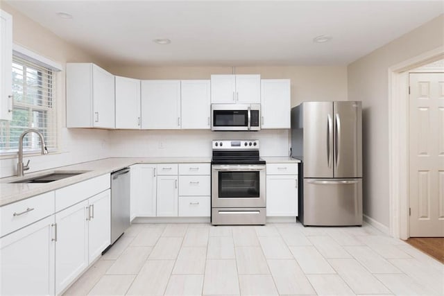 627 E Meyer Blvd, Kansas City, MO 64131 - kitchen with stainless steel appliances, white cabinets, decorative backsplash, and recessed lighting