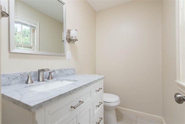 627 E Meyer Blvd, Kansas City, MO 64131 - half bathroom featuring vanity and tile patterned flooring