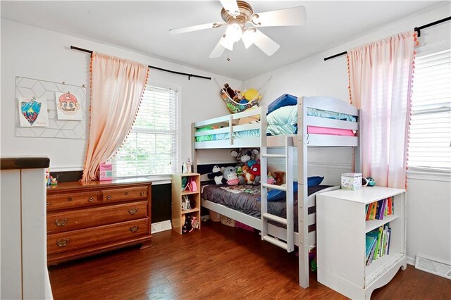 1211 SW Walnut St, Lees Summit, MO 64081 - bedroom with wood finished floors and a ceiling fan