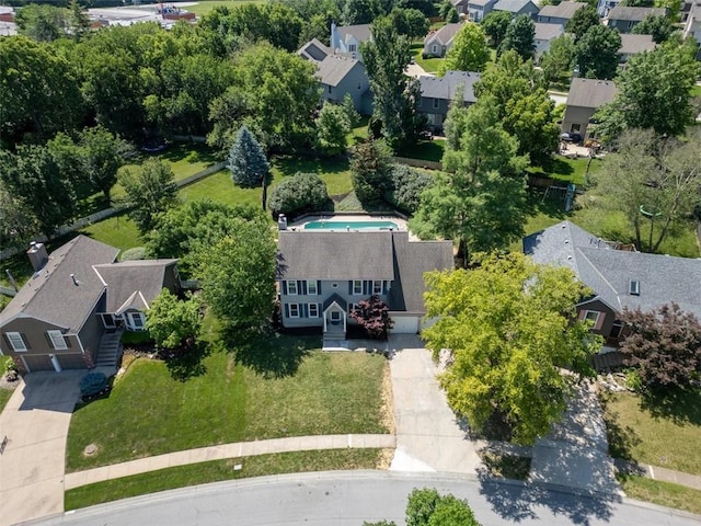 2623 W 131st St, Olathe, KS 66061 - aerial view of residential area featuring a pool area