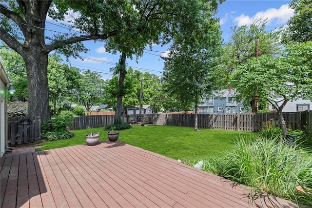 1296 W 72nd Ter, Kansas City, MO 64114 - wooden terrace with a fenced backyard