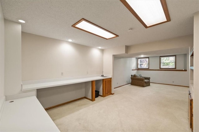 12147 Farley St, Overland Park, KS 66213 - unfurnished office with light carpet, a textured ceiling, and recessed lighting