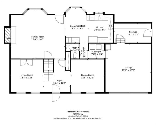 12147 Farley St, Overland Park, KS 66213 - view of home floor plan