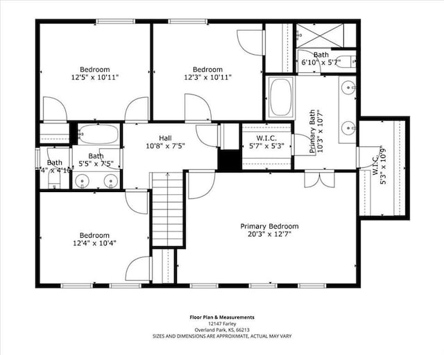 12147 Farley St, Overland Park, KS 66213 - view of floor plan / room layout