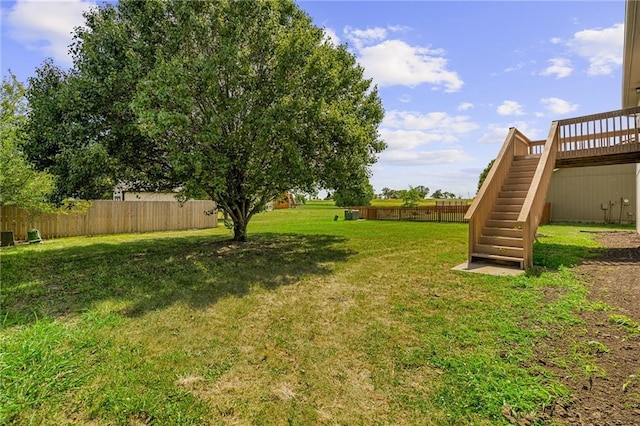 32625 W 174th St, Gardner, KS 66030 - view of yard featuring stairway and a wooden deck