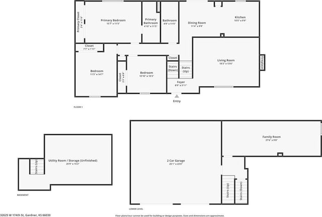 32625 W 174th St, Gardner, KS 66030 - view of home floor plan