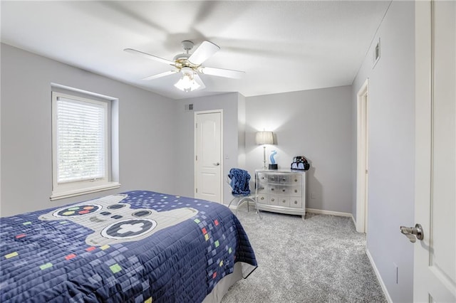 1021 SW Summit Falls Dr, Lees Summit, MO 64081 - carpeted bedroom with baseboards and a ceiling fan
