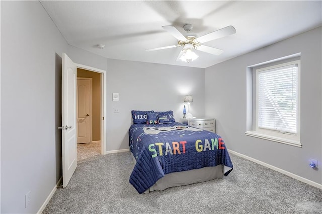 1021 SW Summit Falls Dr, Lees Summit, MO 64081 - bedroom with carpet floors and ceiling fan