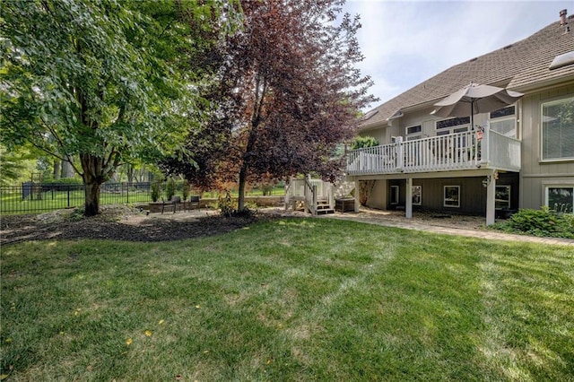 1021 SW Summit Falls Dr, Lees Summit, MO 64081 - view of yard with a deck