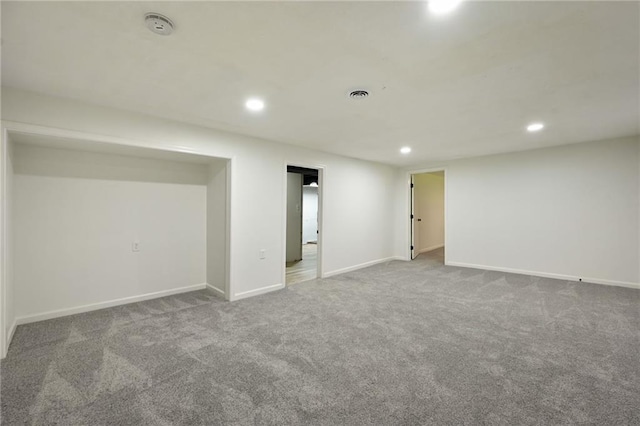 2415 E 126th St, Kansas City, MO 64146 - finished below grade area with carpet floors and recessed lighting