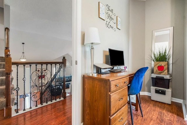 1912 Sequoia Dr, Raymore, MO 64083 - home office featuring wood finished floors