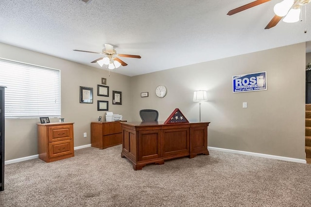 1912 Sequoia Dr, Raymore, MO 64083 - home office with ceiling fan and light carpet