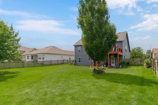 1912 Sequoia Dr, Raymore, MO 64083 - fenced backyard with a deck