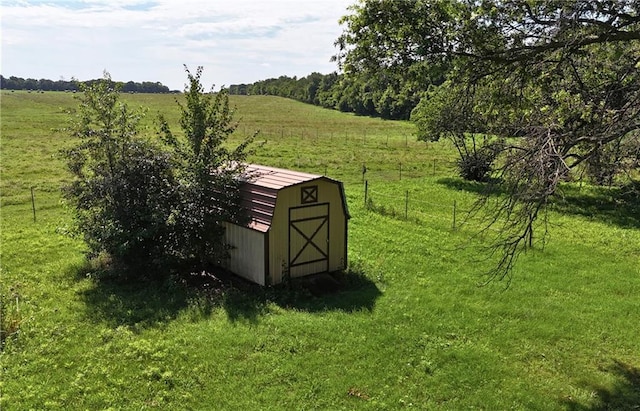 4598 N Avilla St, Reeds, MO 64859 - view of yard featuring a shed and a view of rural / pastoral area