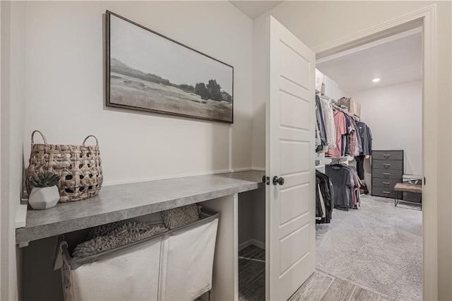 1527 SW Arbor Falls Dr, Lees Summit, MO 64082 - walk in closet featuring light wood-style flooring