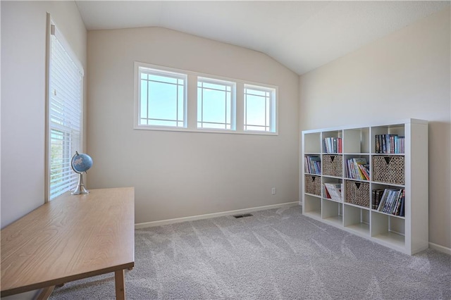 1527 SW Arbor Falls Dr, Lees Summit, MO 64082 - unfurnished office with vaulted ceiling and carpet flooring