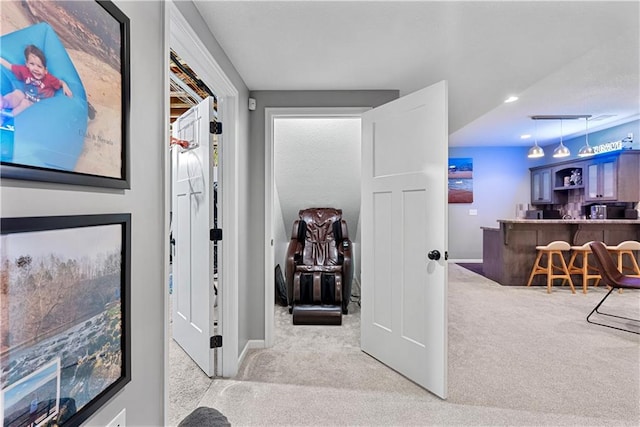 513 NE Wenonga Pl, Lees Summit, MO 64064 - corridor with carpet flooring and recessed lighting