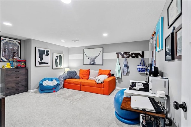 513 NE Wenonga Pl, Lees Summit, MO 64064 - living room with carpet floors and recessed lighting