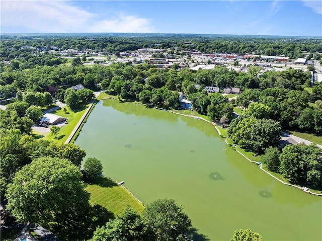 13109 W 65th St, Shawnee, KS 66216 - drone / aerial view of a nearby body of water and a tree filled landscape