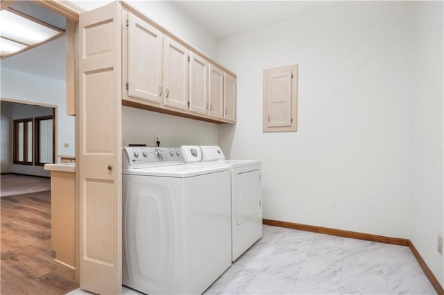 13109 W 65th St, Shawnee, KS 66216 - washroom with cabinet space, separate washer and dryer, and electric panel