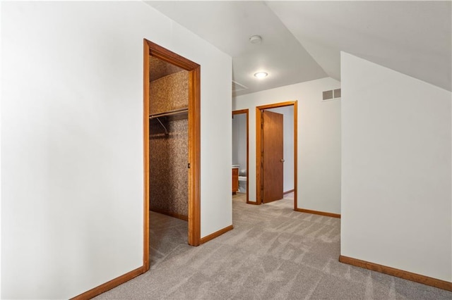 13109 W 65th St, Shawnee, KS 66216 - hall featuring carpet and lofted ceiling