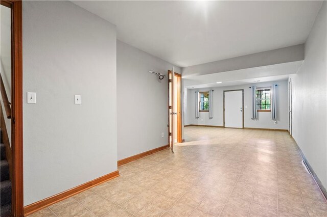 13109 W 65th St, Shawnee, KS 66216 - empty room featuring stairway and light flooring